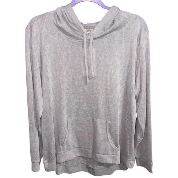 Weatherproof Vintage Brand Semi-Sheer Silver Hoodie Shirt - Picture 1 of 6